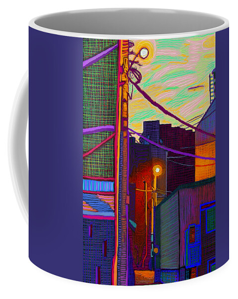 Macon Coffee Mug featuring the painting Mulberry Lane by Rod Whyte