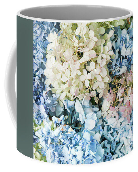 Hydrangea Coffee Mug featuring the photograph Multi Colored Hydrangea by Theresa Tahara
