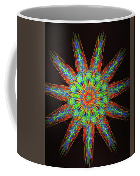 Multi Dimensional Mandala Coffee Mug featuring the digital art Multi Dimensional Mandala by Michael Canteen