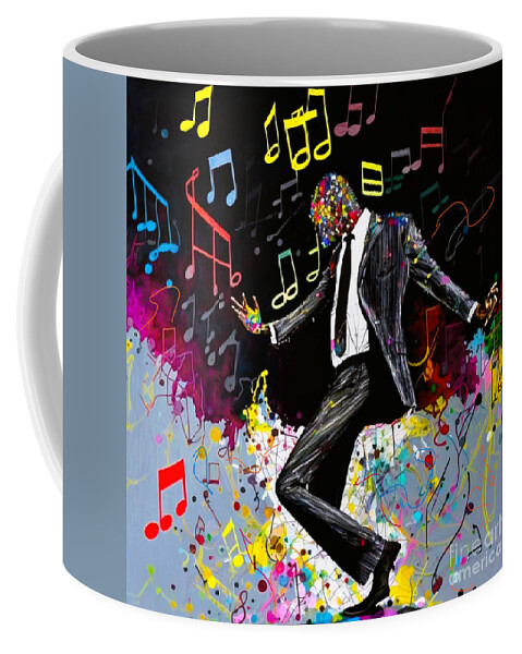 Man Coffee Mug featuring the digital art Music Feels II Art Print by Crystal Stagg