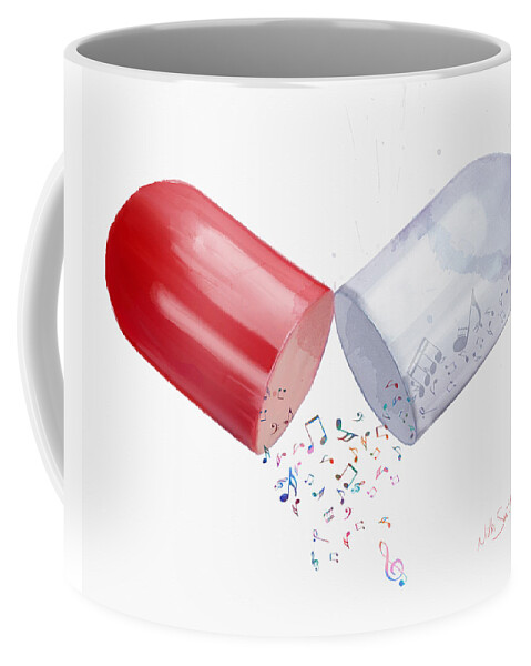 Music Coffee Mug featuring the digital art Music is My Drug by Nikki Marie Smith