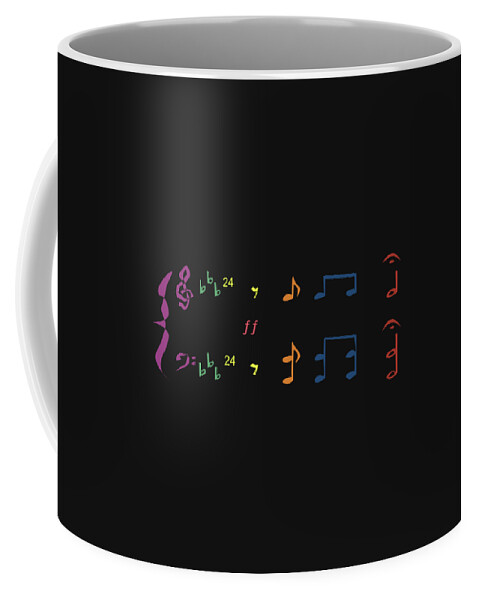 David Bridburg Coffee Mug featuring the digital art Music Notes 35 by David Bridburg