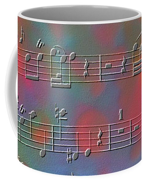 Music Coffee Mug featuring the digital art music art - Solo II by Sharon Hudson