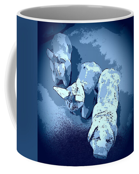 Planet Coffee Mug featuring the digital art My Animal Planet by Loraine Yaffe