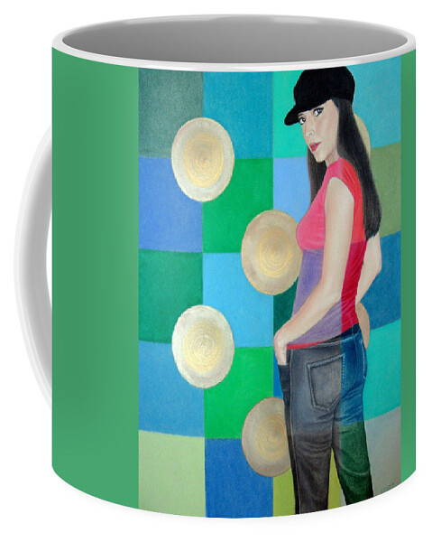 Black Cap Coffee Mug featuring the painting My Black Cap by Lynet McDonald