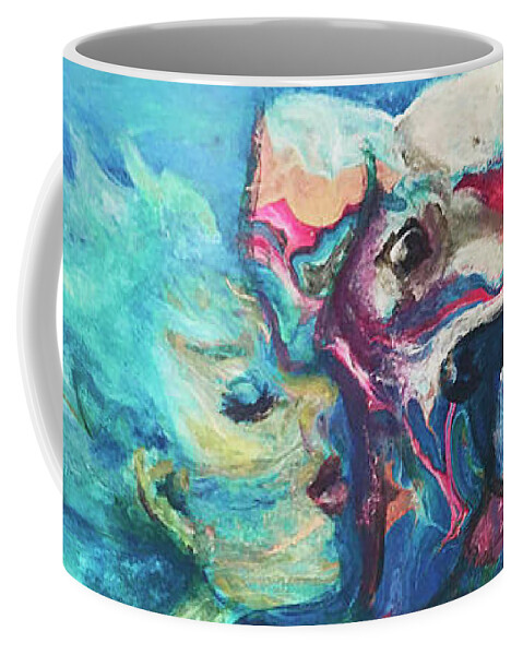 Woman Coffee Mug featuring the painting My Dog Named Fauve by Sylvia Brallier