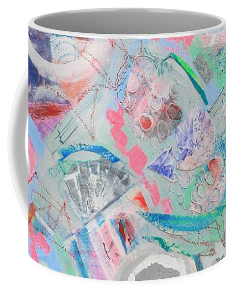Soothing Art Coffee Mug featuring the mixed media Metro Garden District by Jean Clarke