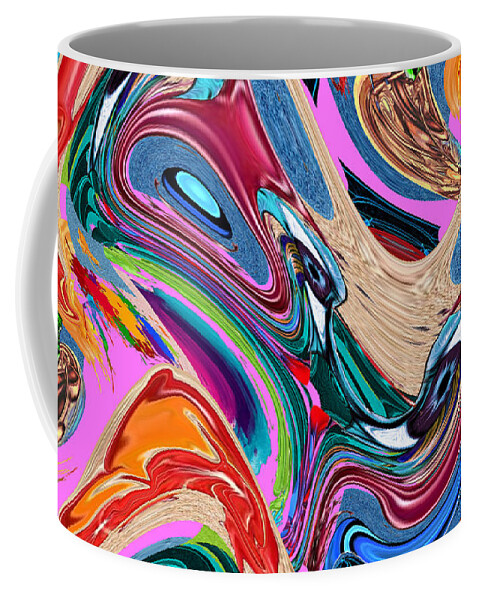 Digital Coffee Mug featuring the digital art My Eyes are Watching You by Ronald Mills