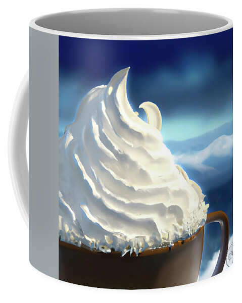 Newby Coffee Mug featuring the digital art My Favorite Winter Drink by Cindy's Creative Corner