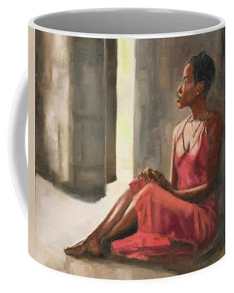 Woman Coffee Mug featuring the painting My Secret Place by Tate Hamilton