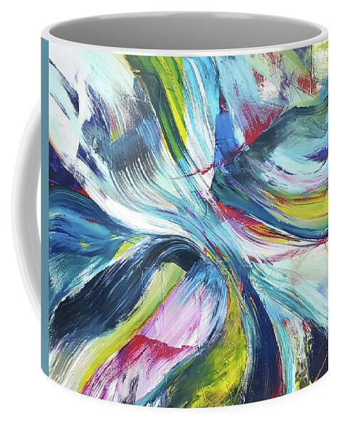 Abstract Coffee Mug featuring the painting My Star by Jackie Ryan