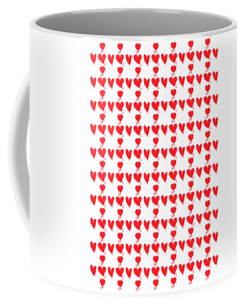 Heart Coffee Mug featuring the digital art Myriad Hearts by Moira Law
