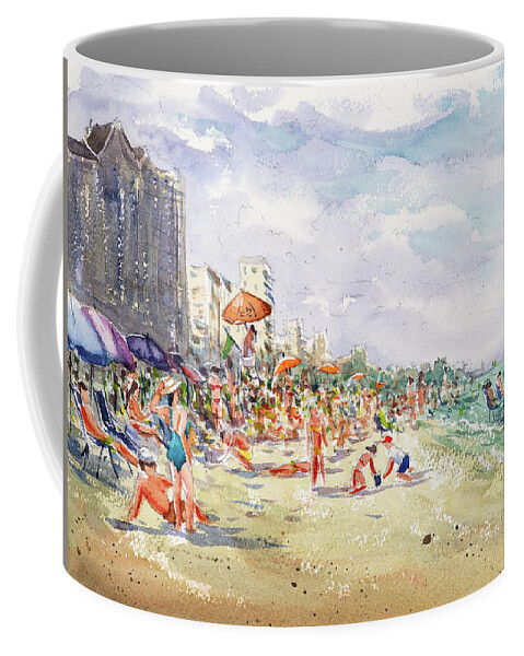 Myrtle Beach Coffee Mug featuring the painting Myrtle Beach by Tesh Parekh