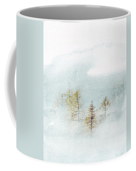Snow Storm Coffee Mug featuring the mixed media Mystical Forest 2 by Colleen Taylor