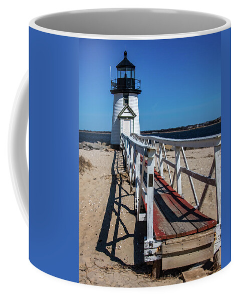 Nantucket Coffee Mug featuring the photograph Nantucket lighthouse at Brant point by Jeff Folger