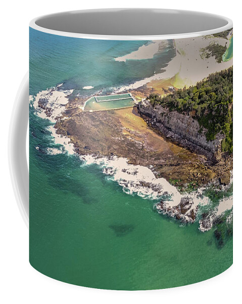 Road Coffee Mug featuring the photograph Narrabeen Head, Rockpool and Bridge by Andre Petrov