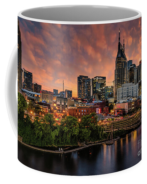 Nashville Coffee Mug featuring the photograph Nashville Lights by Shelia Hunt