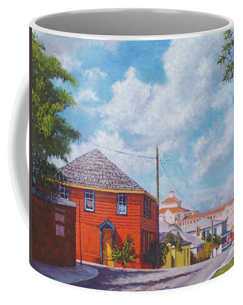 Nassau Coffee Mug featuring the painting Nassau Lockdown by Ritchie Eyma