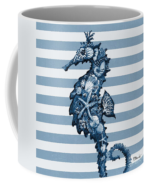 Watercolor Coffee Mug featuring the painting Nassau Sealife II - Stripes by Paul Brent