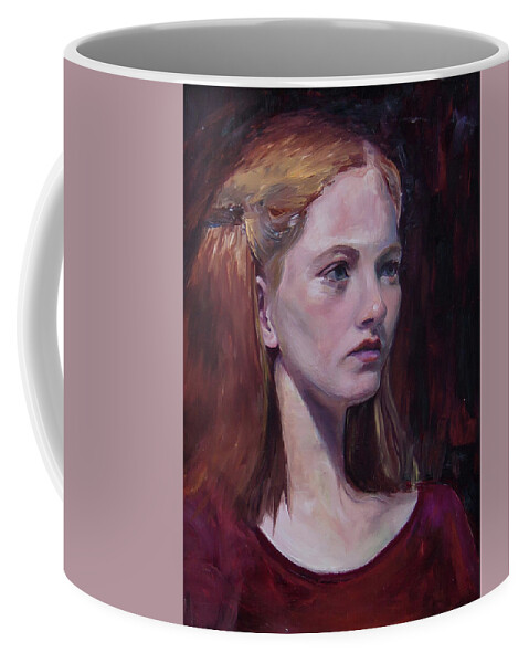 Portrait From Life Coffee Mug featuring the painting Natalie by Nila Jane Autry