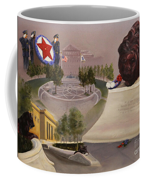 Police Coffee Mug featuring the painting National Law Enforcement Memorial by Doug Gist