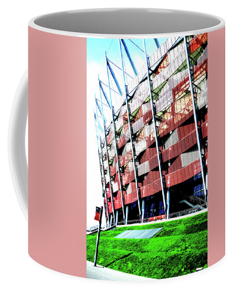 National Coffee Mug featuring the photograph National Stadium In Warsaw, Poland by John Siest