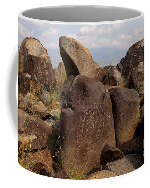 Petroglyphs Coffee Mug featuring the photograph Native petroglyphs 2 by Ken Kvamme