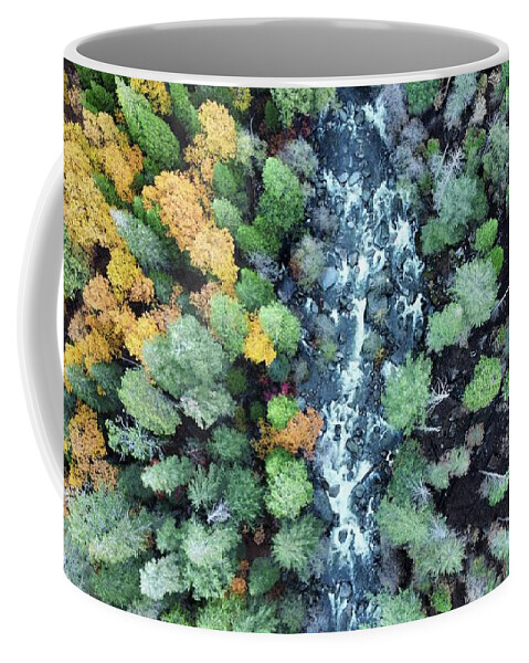 Aerial Coffee Mug featuring the photograph Natural Fire Lines by Devin Wilson