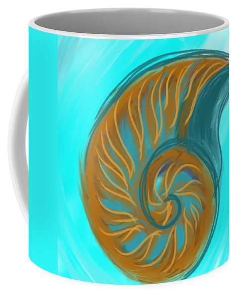 Nautilus Coffee Mug featuring the digital art Nautilus by Faa shie