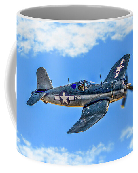 Vought F4u Corsair Coffee Mug featuring the photograph Navy F4U Corsair by Tommy Anderson
