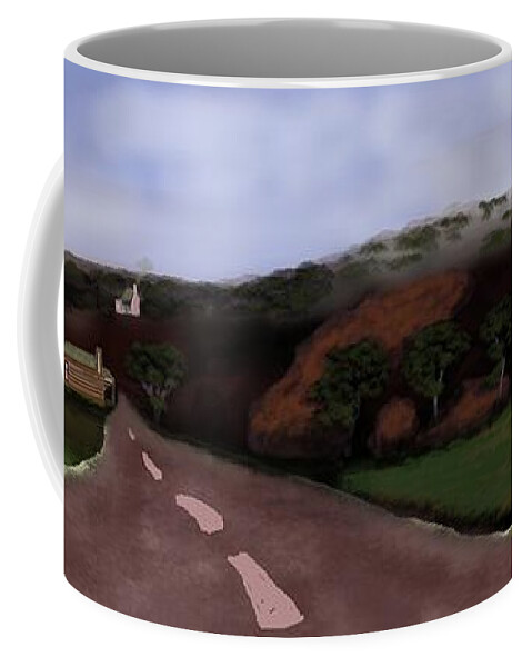 Country Coffee Mug featuring the digital art ''Nearly There'' by Julie Grimshaw