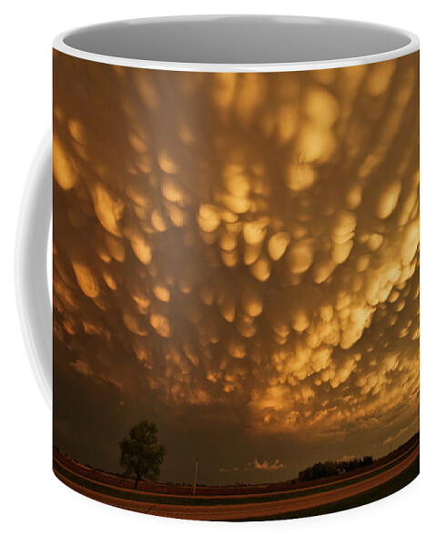 Nebraska Coffee Mug featuring the photograph Nebraska Mammatus Clouds by Ryan Crouse