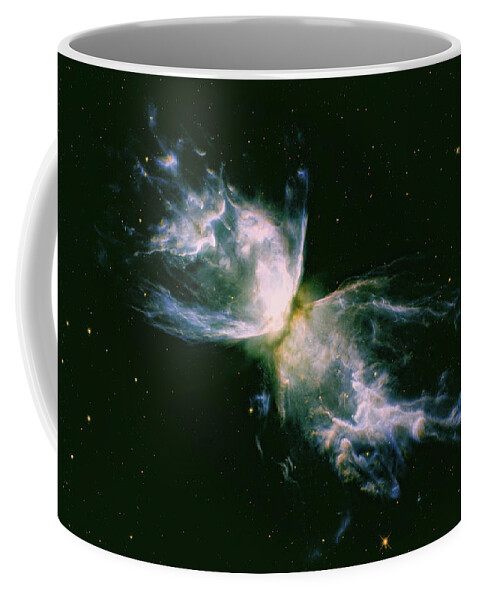 Butterfly Nebula Coffee Mug featuring the photograph Nebula NGC-6302 by Bj S