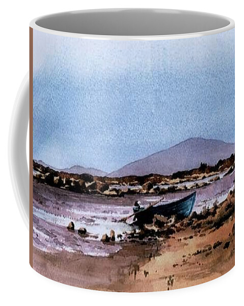  Coffee Mug featuring the painting Neiphin from Lough Cullen, Mayo. by Val Byrne