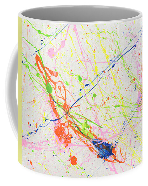 Neon Coffee Mug featuring the painting Neon Rain by Phil Strang