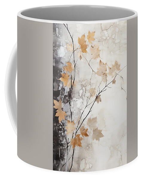 Nature Wabi Sabi Coffee Mug featuring the painting Neutral Colors by Lourry Legarde