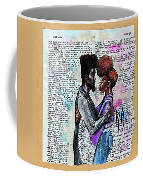  Coffee Mug featuring the painting Never forget - We are on the same team by Artist RiA