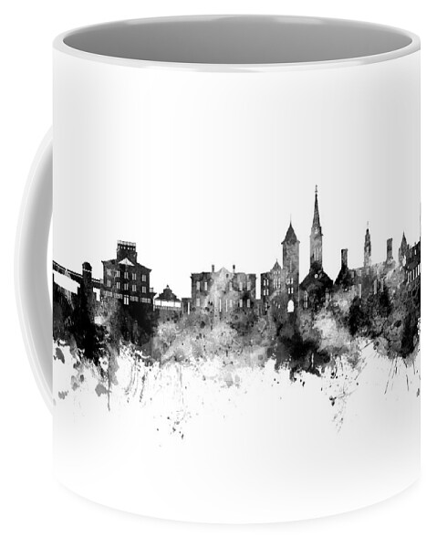 New Bern Coffee Mug featuring the digital art New Bern North Carolina Skyline #64 by Michael Tompsett