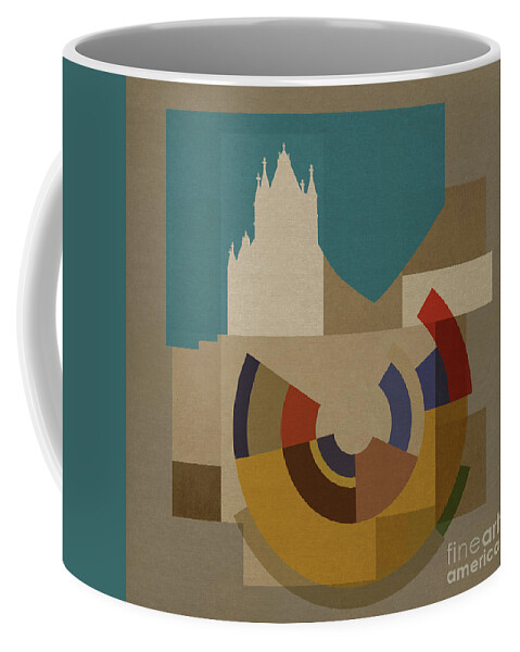 London Coffee Mug featuring the mixed media New Capital Square - Tower Bridge by BFA Prints