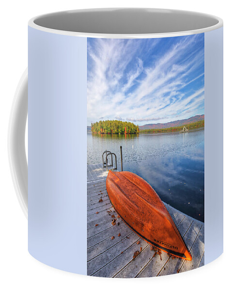 Squam Lake Coffee Mug featuring the photograph New Hampshire Fall Colors at Squam Lake by Juergen Roth