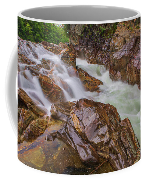 New Hampshire Waterfall Coffee Mug featuring the photograph New Hampshire Livermore Falls by Juergen Roth
