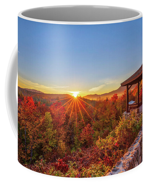 Sugar Hill Scenic Vista Coffee Mug featuring the photograph New Hampshire White Mountains Kancamagus Highway Sugar Hill Scenic Vista by Juergen Roth