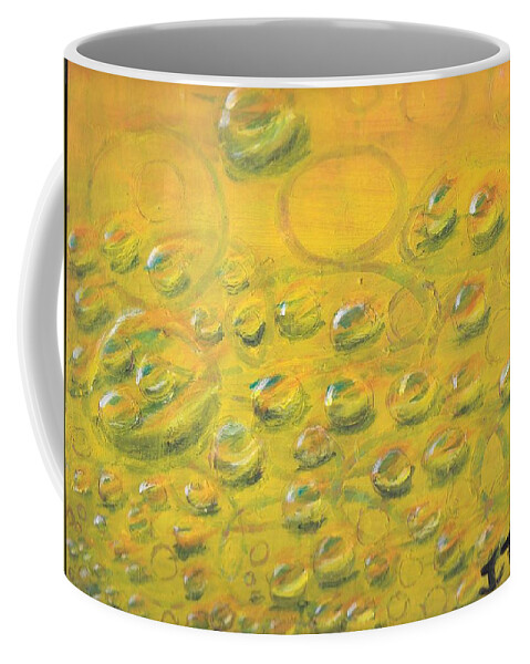 Rebirth Coffee Mug featuring the painting New Worlds Forming by Esoteric Gardens KN