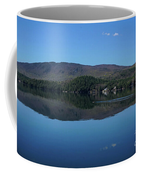 Loon Coffee Mug featuring the photograph Newfound Reflections Home of the Loons by Xine Segalas