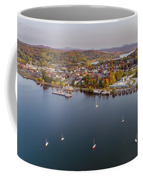 Fall Coffee Mug featuring the photograph Newport Vermont Waterfront 2020 by John Rowe