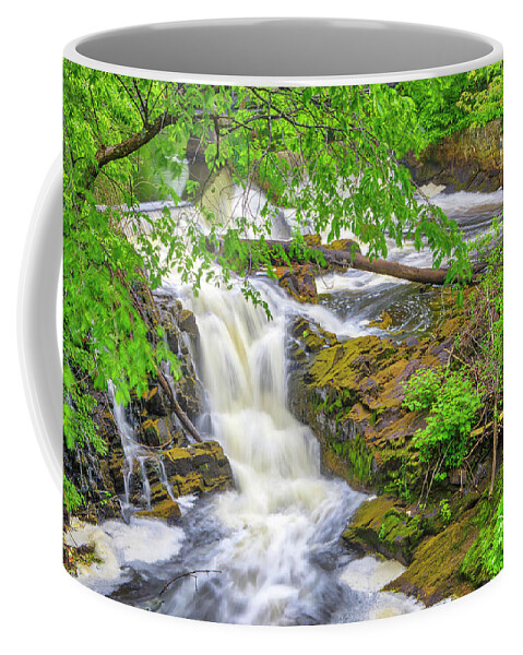 Newton Falls Coffee Mug featuring the photograph Newton Lower Falls by Juergen Roth