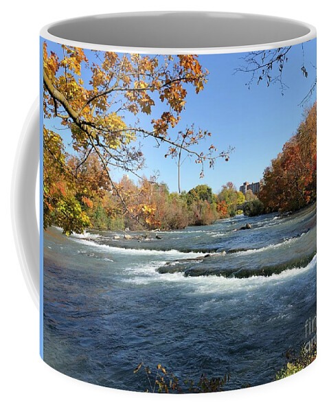 Niagara Coffee Mug featuring the photograph Niagara River in the Fall by On da Raks