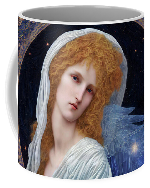 Angels Coffee Mug featuring the digital art Night Angel by Peggy Collins