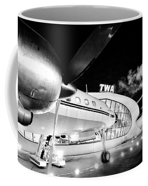 Connie Coffee Mug featuring the photograph Night Flight by Steve Ember
