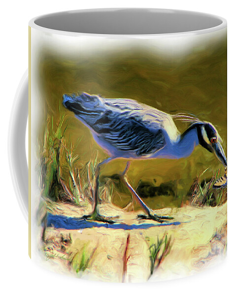 Night Heron Coffee Mug featuring the painting Night Heron  by Joel Smith